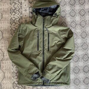 Men's Green Hooded Ski Jacket